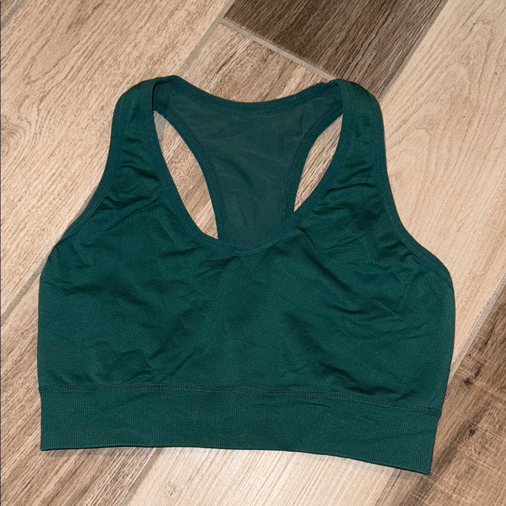 Green Sports Bra small no tags